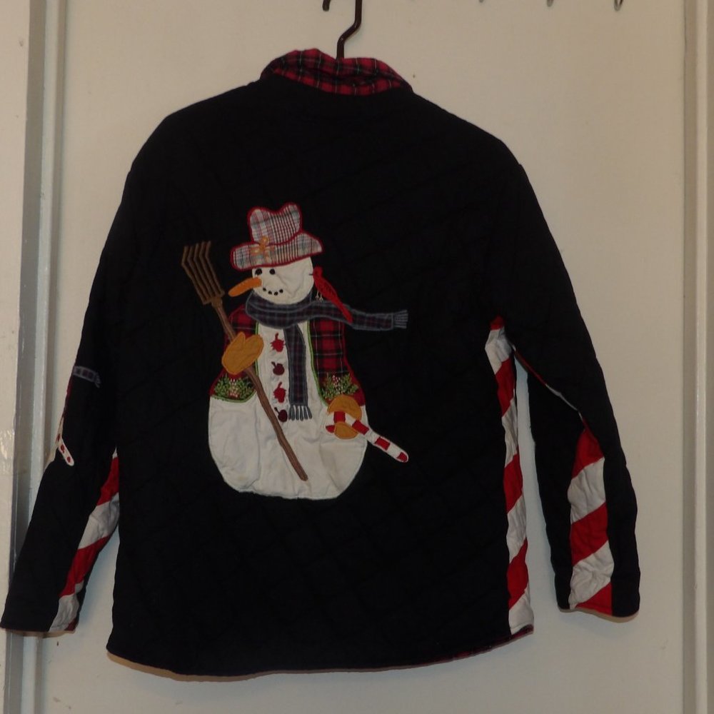 Vintage Patch Magic Group Quilted Reversible Snow… - image 8